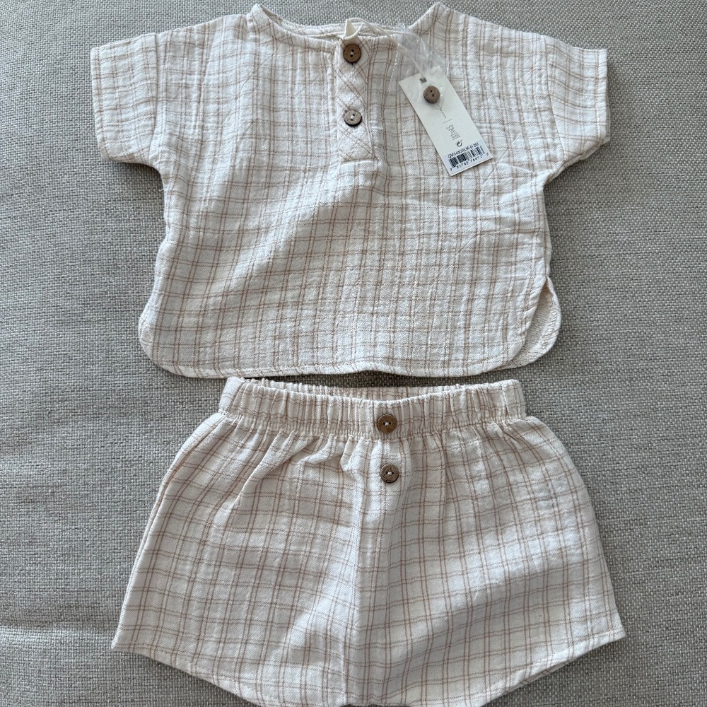 NWT Quincy Mae Organic Cotton Shorts Set